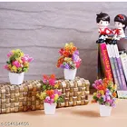 Plastic Artificial Flowers, Multioclor, Pack of 6