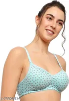 Cotton Blend Printed Padded Bra for Women 