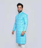 Cotton Printed Full Sleeves Kurta for Men 