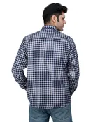 Cotton Blend Full Sleeves Chequered Shirt for Men 