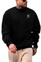 Round Neck Solid Sweatshirt for Men 