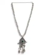 Oxidised Designer Necklace with Earrings Set for Women & Girls 