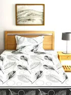 CG Homes Fitted Single Bedsheet With 1 Pillow Covers Polycotton Cotton 