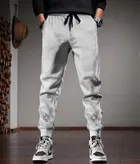 Polyblend Printed Trackpants for Men, Grey & Navy Blue, Pack of 2 