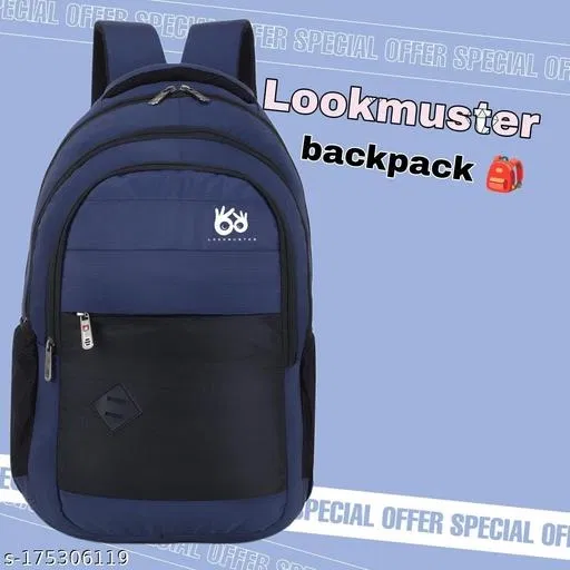 Nylon Backpack for Men & Women, Blue