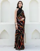 Georgette Printed Saree for Women 