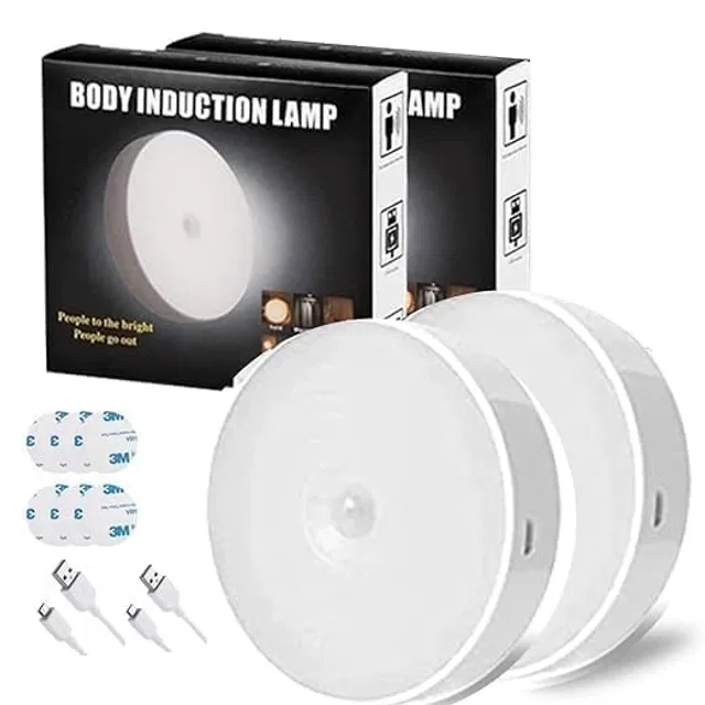 Motion Sensor Light With USB Charging (Pack Of 1) Wireless Self Adhesive LED Induction Lamp Sensor Light for Wardrobe Lights with Sensor Night Light