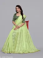 Linen Striped Saree for Women 