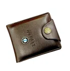 Faux Leather Wallet for Men (Dark Brown)
