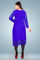 Net Kurti for Women,  Blue  