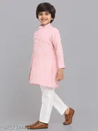 Cotton Blend Kurta with Pyjamas for Boys 