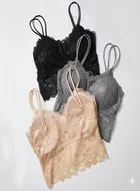 Cotton Solid Padded Bras for Women, Multicolour, Pack of 3 