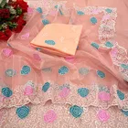 Lycra Blend Embroidered Saree for Women 
