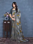 Georgette Printed Saree for Women 