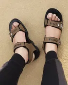 Sandals for Men (Brown, 6)