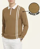 Cotton Blend Colorblocked Sweatshirt for Men, Brown 