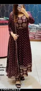 Solid A-line Kurta Set for Women 