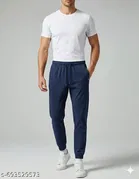 Cotton Pants for Men, Navy Blue 