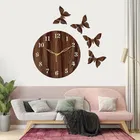 MDF Wall Clock with Butterfly