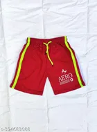 Cotton Blend Shorts for Infants (Red, 3-6 Months)