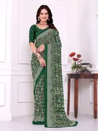 Georgette Printed Saree for Women, Multicolor, Pack of 2 