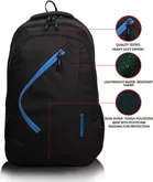 Provogue Polyester Backpack for Men (Blue & Black, 32 L)