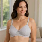 Cotton Solid Non-Padded Bra for Women 