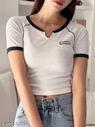 Lycra Top for Women, White 