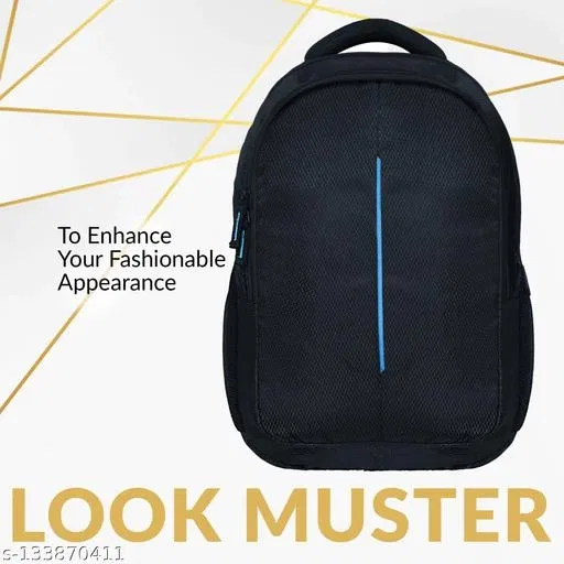 Nylon Backpack for Men & Women, Black