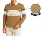 Cotton Blend Colorblocked Sweatshirt for Men, Brown 