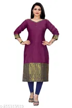 Banarasi Silk Printed Kurti for Women 