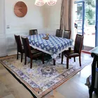 Polyester Printed Table Cloth (Blue, 40x60 inches)