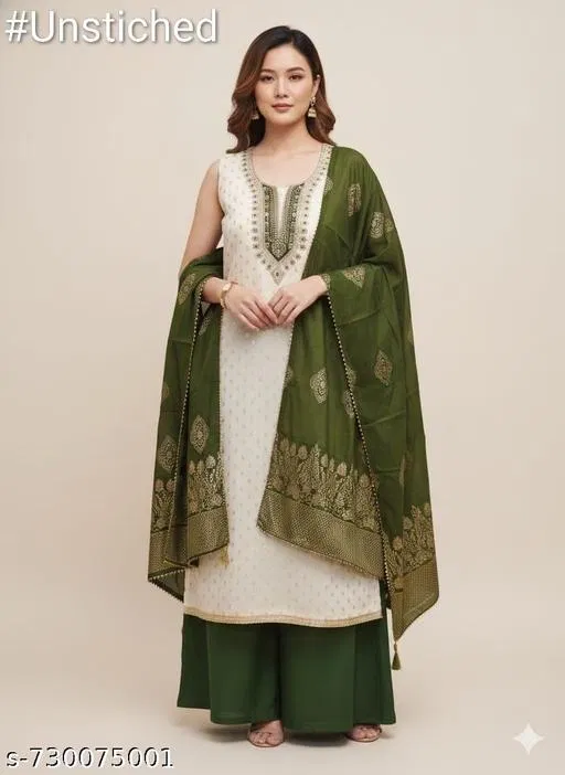 Silk Blend Punjabi/All Over Suits for Women (Multicolor, 7.05 meter (4XL)
