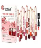 Lenon Makeup Accessory Mn True Lip Pencil 12Pc Lip Liner Crayon (Multicolor) (0.035 g) (D252)