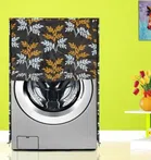 Knit Printed Front Load Washing Machine Cover (Maroon)