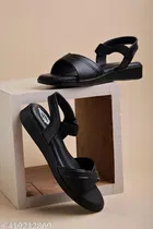Shoetopia Black Wedge Sandals IND-3