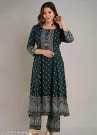 Rayon Printed Kurta with Pant & Dupatta for Women 
