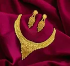 Alloy Choker Necklace with Earrings for Women 