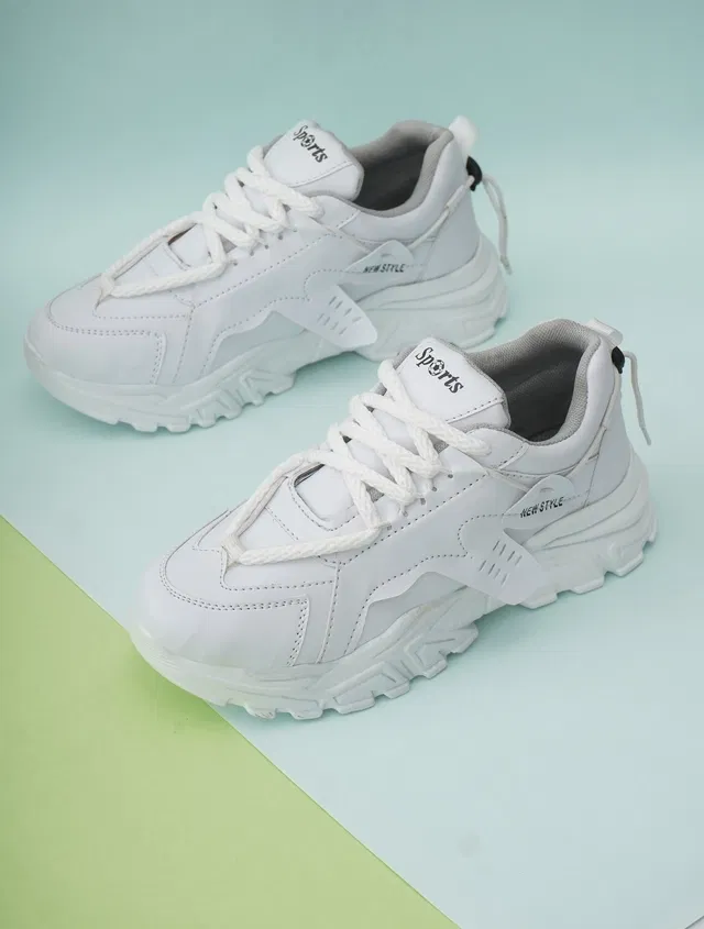 Casual Shoes for Women (White, 8)