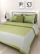Cotton Queen Bedsheet with 2 Pillow Cover 