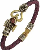 Brass Kada with Damru Mala 