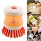 Kitchen Sink Brush with Soap Dispenser | Dish Cleaning Brush (Pack of 1) Assorted
