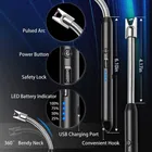 Rechargeable Flameless & Windproof Gas Lighter with LED Battery Indicator 
