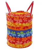 Round Cloth Foldable Laundry Basket Bag, Multicolor