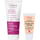 Vigini Natural Under Eye Cream (20 ml) with Body Polishing Wash (100 ml) (Set of 2)