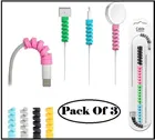Rubber Spiral 4 Pcs Mobile Cable Protectors 