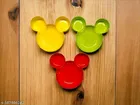 Plastic Plates for Kitchen, Multicolor, Pack of 6