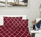 Arch Fab Maroon Abstract Double Bedsheet 88X90 Inch