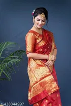 Banarasi Silk Zari Woven Saree for Women 