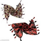 Chiffon Scarves for Women, Peach, Pack of 2